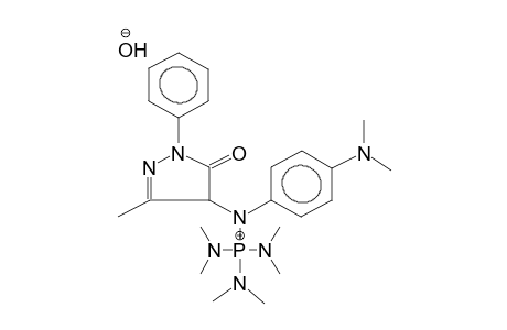 TRIS(DIMETHYLAMINO)[PARA-DIMETHYLAMINO-N-(1-PHENYL-3-METHYL-5-OXO-2-PYRAZOLIN-4-YL)ANILINO]PHOSPHONIUM HYDROXIDE