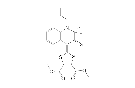 dimethyl 2-(2,2-dimethyl-1-propyl-3-thioxo-2,3-dihydro-4(1H)-quinolinylidene)-1,3-dithiole-4,5-dicarboxylate