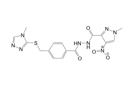 1-methyl-N'-(4-{[(4-methyl-4H-1,2,4-triazol-3-yl)sulfanyl]methyl}benzoyl)-4-nitro-1H-pyrazole-3-carbohydrazide