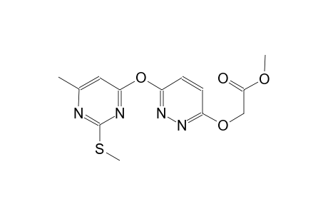 methyl [(6-{[6-methyl-2-(methylsulfanyl)-4-pyrimidinyl]oxy}-3-pyridazinyl)oxy]acetate