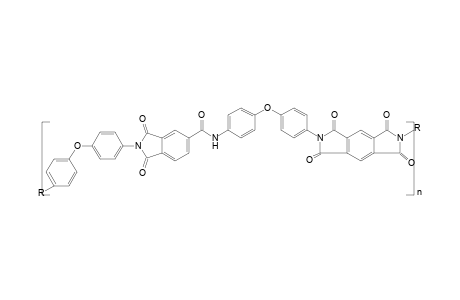 Copoly(trimellitic amidoimido ether-pyromellitic imido ether)