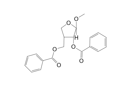 Methyl 3-deoxy-3-C-(hydroxymethyl)-.alpha.,D-erythrofuranoside Di-O-benzoate