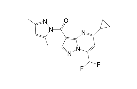 5-cyclopropyl-7-(difluoromethyl)-3-[(3,5-dimethyl-1H-pyrazol-1-yl)carbonyl]pyrazolo[1,5-a]pyrimidine