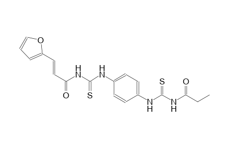 N-[(2E)-3-(2-furyl)-2-propenoyl]-N'-(4-{[(propionylamino)carbothioyl]amino}phenyl)thiourea