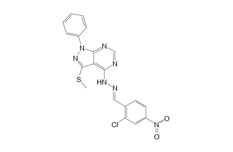 4-[2-(2-Chloro-4-nitrobenzylidene)hydrazinyl]-3-(methylsulfanyl)-1-phenyl-1H-pyrazolo[3,4-d]pyrimidine