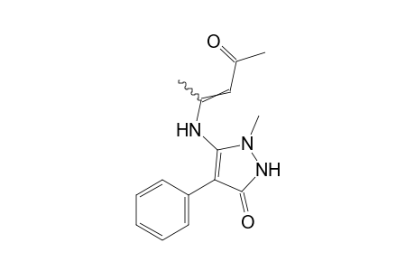 2-methyl-3-[(1-methyl-3-oxo-1-butenyl)amino]-4-phenyl-3-pyrazolin-5-one