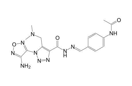 N-(4-{(E)-[2-({1-(4-amino-1,2,5-oxadiazol-3-yl)-5-[(dimethylamino)methyl]-1H-1,2,3-triazol-4-yl}carbonyl)hydrazono]methyl}phenyl)acetamide
