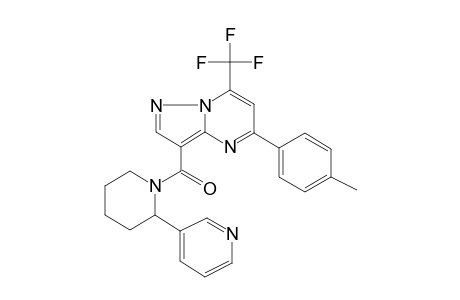 Pyrazolo[1,5-a]pyrimidine, 5-(4-methylphenyl)-3-[[2-(3-pyridinyl)-1-piperidinyl]carbonyl]-7-(trifluoromethyl)-