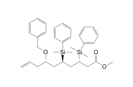 (3R,5R,7S)-7-Benzyloxy-3,5-bis-(dimethyl-phenyl-silanyl)-dec-9-enoic acid methyl ester