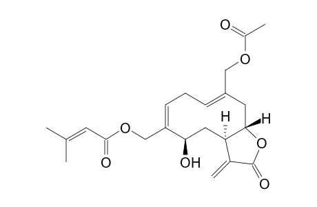 1(10)E-3Z-(5R,7S,8S)-14-Acetyloxy-5-hydroxy-15-senecioyloxygermacra-1(10),3,11(13)-trien-8,12-olide