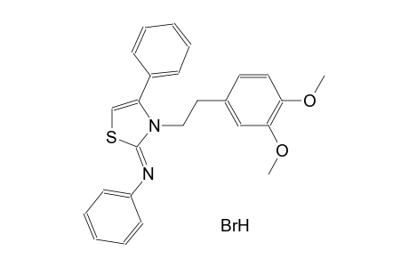 N-((2Z)-3-[2-(3,4-dimethoxyphenyl)ethyl]-4-phenyl-1,3-thiazol-2(3H)-ylidene)aniline hydrobromide