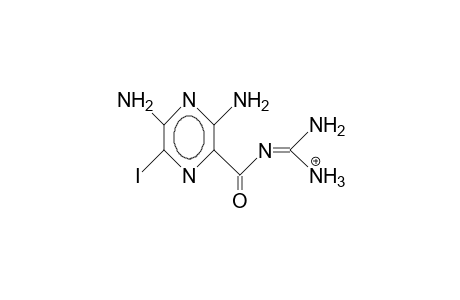 3,5-Diamino-N-(amino-ammonium-methylidenyl)-6-iodo-pyrazine-carboxamide cation
