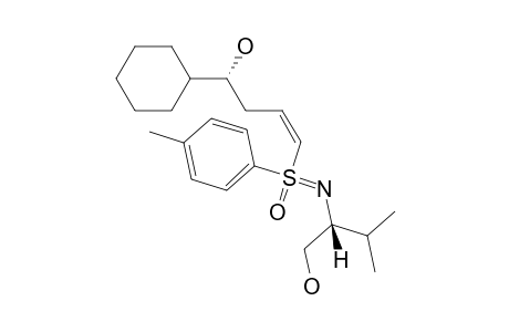 (-)-[SS,1Z,N(1S),4R]-N-[1-(HYDROXYMETHYL)-2-METHYLPROPYL]-4-CYCLOHEXYL-1-(4-METHYLPHENYLSULFONIMIDOYL)-1-BUTENE-4-OL