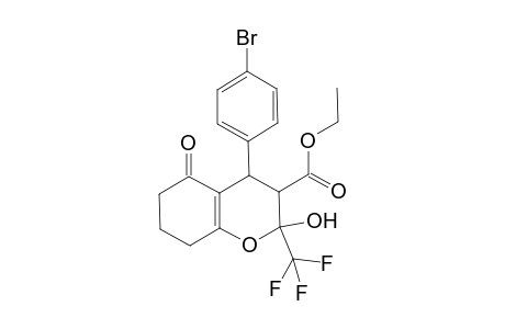 2-hydroxy-5-oxo-4-p-bromophenyl-2-trifluoromethyl-3,4,5,6,7,8-hexahydro-2H-chromene-3-carboxylic acid ethyl ester