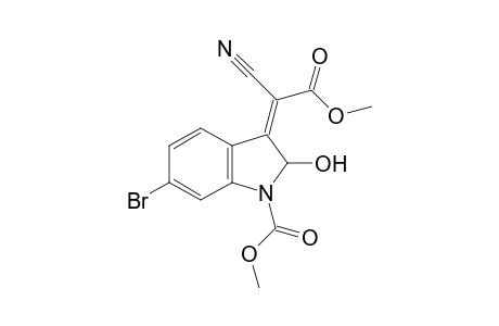 (3Z)-6-bromo-3-(1-cyano-2-keto-2-methoxy-ethylidene)-2-hydroxy-indoline-1-carboxylic acid methyl ester