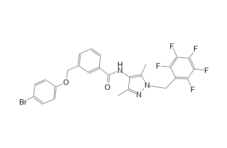 3-[(4-bromophenoxy)methyl]-N-[3,5-dimethyl-1-(2,3,4,5,6-pentafluorobenzyl)-1H-pyrazol-4-yl]benzamide