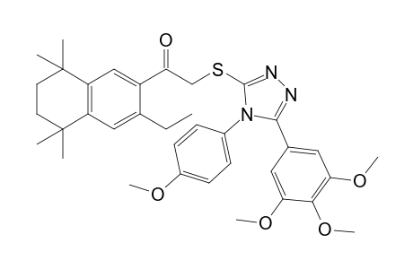 3'-ethyl-2-{[4-(p-methoxyphenyl)-5-(3,4,5-trimethoxyphenyl)-4H-1,2,4-triazole-3-yl]thio}-5',6',',8'-tetrahydro-5',',8',8'-tetramethyl-2'-acetonaphthone
