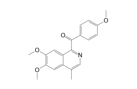 (6,7-DIMETHOXY-4-METHYLISOQUINOLINYL)-(4'-METHOXYPHENYL)-METHANONE