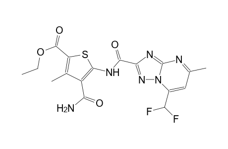 ethyl 4-(aminocarbonyl)-5-({[7-(difluoromethyl)-5-methyl[1,2,4]triazolo[1,5-a]pyrimidin-2-yl]carbonyl}amino)-3-methyl-2-thiophenecarboxylate
