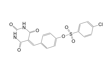 4-[(2,4,6-trioxotetrahydro-5(2H)-pyrimidinylidene)methyl]phenyl 4-chlorobenzenesulfonate