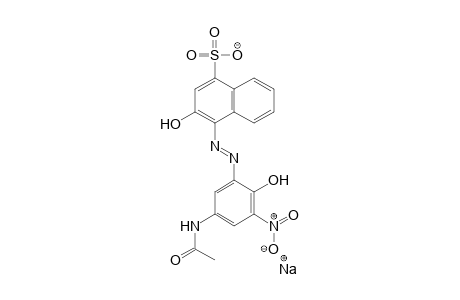 1-Naphthalenesulfonic acid, 4-[[5-(acetylamino)-2-hydroxy-3-nitrophenyl]azo]-3-hydroxy, monosodium salt