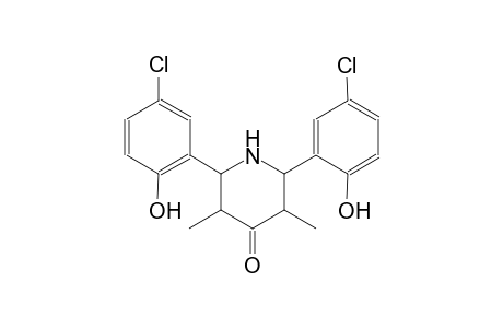 2,6-bis(5-chloro-2-hydroxyphenyl)-3,5-dimethyl-4-piperidinone