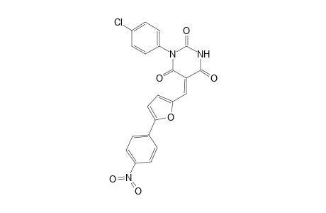 (5Z)-1-(4-chlorophenyl)-5-[[5-(4-nitrophenyl)-2-furanyl]methylidene]-1,3-diazinane-2,4,6-trione