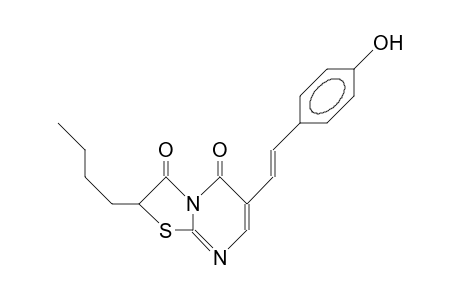 (E)-2-Butyl-6-(4-hydroxy-styryl)-5H-thiazolo(3,2-A)pyrimidin-3,5-dione