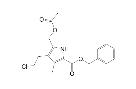 1H-Pyrrole-2-carboxylic acid, 5-[(acetyloxy)methyl]-4-(2-chloroethyl)-3-methyl-, phenylmethyl ester