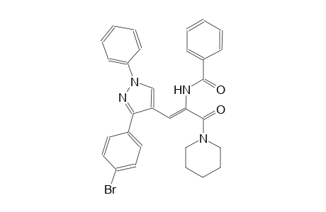 N-[(Z)-2-[3-(4-bromophenyl)-1-phenyl-1H-pyrazol-4-yl]-1-(1-piperidinylcarbonyl)ethenyl]benzamide