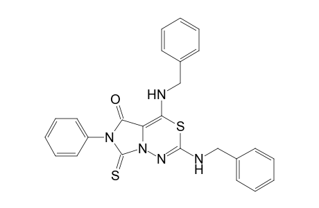 5H-Imidazo[1,5-d][1,3,4]thiadiazin-5-one, 6,7-dihydro-6-phenyl-2,4-bis[(phenylmethyl)amino]-7-thioxo-