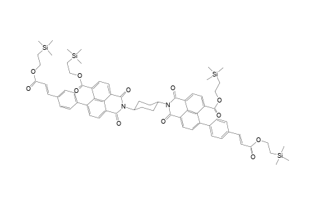 1,4'-Bis[5-(2'-trimethylsilylethoxycarbonyl)-6-(4'-(2"-trimethylsilylethoxycarbonylethenyl)phenyl)-2H,9H-naphtho[1,8a,8:c,d]pyridine-2,9-dione]hexane