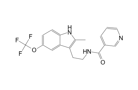 3-pyridinecarboxamide, N-[2-[2-methyl-5-(trifluoromethoxy)-1H-indol-3-yl]ethyl]-