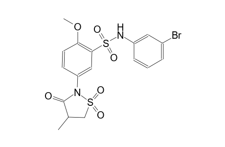 benzenesulfonamide, N-(3-bromophenyl)-2-methoxy-5-(4-methyl-1,1-dioxido-3-oxo-2-isothiazolidinyl)-
