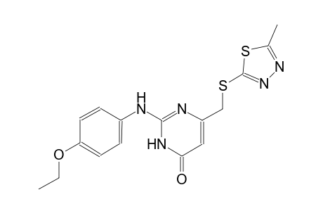 4(3H)-pyrimidinone, 2-[(4-ethoxyphenyl)amino]-6-[[(5-methyl-1,3,4-thiadiazol-2-yl)thio]methyl]-