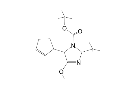 t-Butyl 2-(t-butyl)-4-methoxy-5-[cyclopent-2'-enyl]-2,5-dihydroimidazole-1-carboxylate