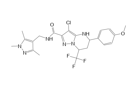 3-chloro-5-(4-methoxyphenyl)-7-(trifluoromethyl)-N-[(1,3,5-trimethyl-1H-pyrazol-4-yl)methyl]-4,5,6,7-tetrahydropyrazolo[1,5-a]pyrimidine-2-carboxamide