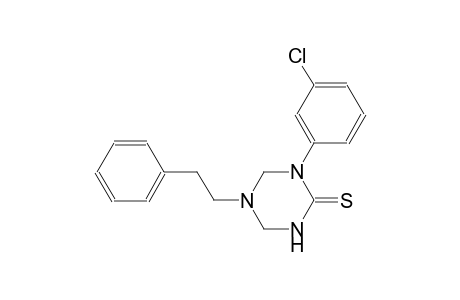 1-(3-chlorophenyl)-5-(2-phenylethyl)tetrahydro-1,3,5-triazine-2(1H)-thione