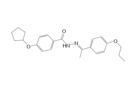 4-(cyclopentyloxy)-N'-[(E)-1-(4-propoxyphenyl)ethylidene]benzohydrazide