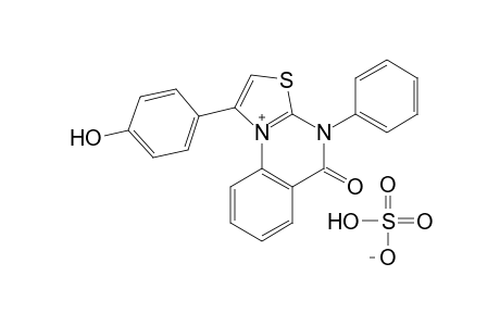 4,5-DIHYDRO-1-(p-HYDROXYPHENYL)-5-OXO-4-PHENYLTHIAZOLO[3,2-a]QUINAZOLIN-10-IUM HYDROGEN SULFATE