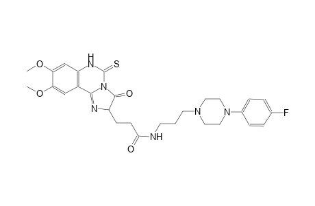 3-(8,9-dimethoxy-3-oxo-5-thioxo-2,3,5,6-tetrahydroimidazo[1,2-c]quinazolin-2-yl)-N-{3-[4-(4-fluorophenyl)-1-piperazinyl]propyl}propanamide