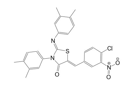 (2Z,5Z)-5-(4-chloro-3-nitrobenzylidene)-3-(3,4-dimethylphenyl)-2-[(3,4-dimethylphenyl)imino]-1,3-thiazolidin-4-one