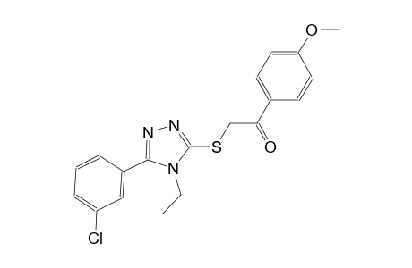 2-{[5-(3-chlorophenyl)-4-ethyl-4H-1,2,4-triazol-3-yl]sulfanyl}-1-(4-methoxyphenyl)ethanone