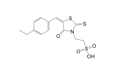 2-[(5E)-5-(4-ethylbenzylidene)-4-oxo-2-thioxo-1,3-thiazolidin-3-yl]ethanesulfonic acid