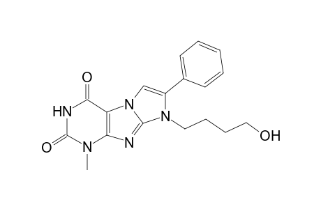 4-Methyl-6-(4-oxidanylbutyl)-7-phenyl-purino[7,8-a]imidazole-1,3-dione