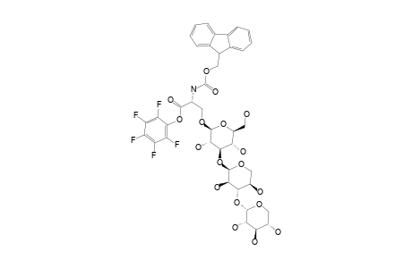 N-(ALPHA)-(FLUOREN-9-YL_METHOXYCARBONYL)-O-[ALPHA-L-XYLOPYRANOSYL-(1->3)-ALPHA-L-XYLOPYRANOSYL-(1->3)-BETA-D-GLUCOPYRANOSYL]-L-SERINE-PENTAFLUOROPHENYL