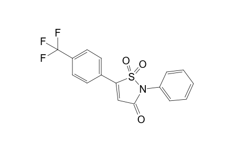 1,1-bis(oxidanylidene)-2-phenyl-5-[4-(trifluoromethyl)phenyl]-1,2-thiazol-3-one