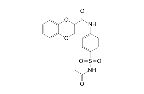 2,3-Dihydrobenzo[1,4]dioxine-2-carboxylic acid, (4-acetylsulfamoylphenyl)amide