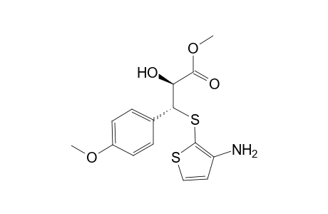 Methyl erythro-2-hydroxy-3-(4-methoxyphenyl)-3-(3-amino-2-thienylthio)propionate
