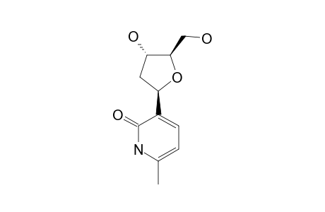 1-BETA-[6-METHYL-2-OXO-(1H)-PYRIDIN-3-YL]-1,2-DIDEOXY-D-RIBOFURANOSIDE